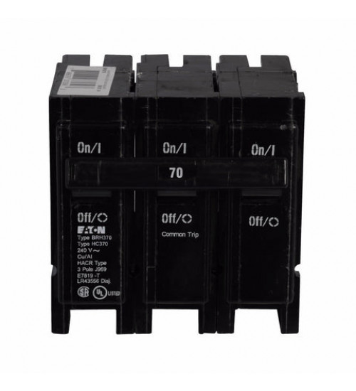BRH370 - Eaton Cutler-Hammer 70 Amp 3 Pole 240 Volt Plug-In Molded Case Circuit Breaker