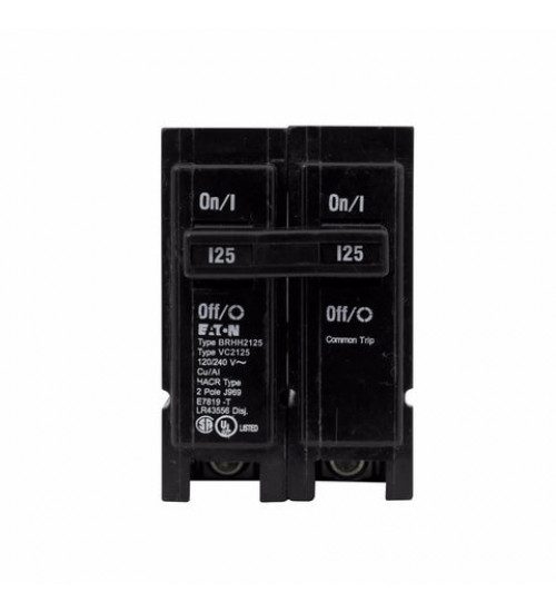 BRHH2125 - Eaton Cutler-Hammer 125 Amp 2 Pole 240 Volt Plug-In Molded Case Circuit Breaker