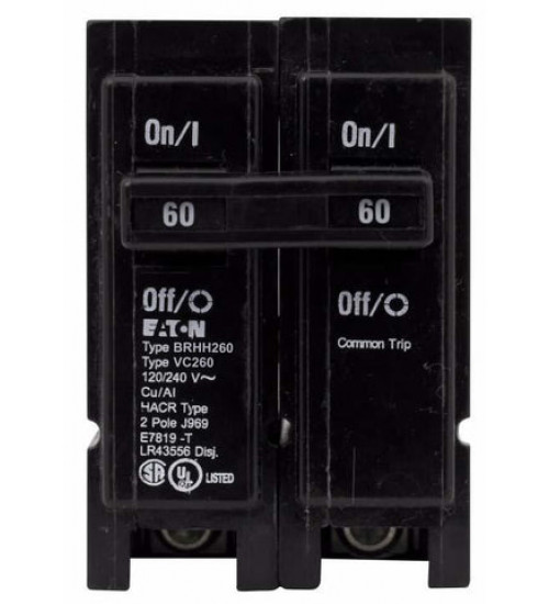 BRHH260 - Eaton Cutler-Hammer 60 Amp 2 Pole 240 Volt Molded Case Circuit Breakers