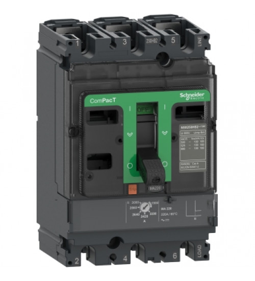 Schneider Electric C10N3MA050 - Circuit breaker, ComPacT NSX100N, 50kA/415VAC, 3 poles, MA trip unit 50A
