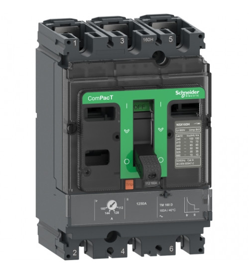 C10N3TM025 - Circuit breaker, ComPacT NSX100N, 50kA/415VAC, 3 poles, TMD trip unit 25A - Schneider Electric