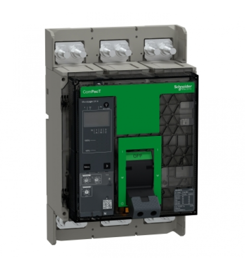 C125N32AFM - Circuit breaker, ComPacT NS1250N, 50kA at 415VAC, 3P, fixed, manually operated, MicroLogic 2.0A control unit, 1250A - Schneider Electric