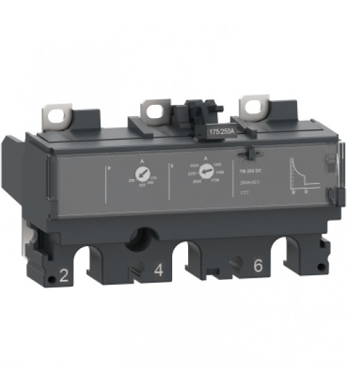 C163TM125D - trip unit TM125D for ComPacT NSX 160/250 circuit breakers, thermal magnetic, rating 125 A, 3 poles 3d - Schneider Electric