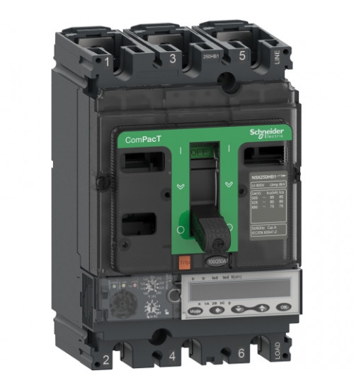 C25F36A250 - NSX250F 36kA AC 3P3D 250A 6.2A | Schneider Electric