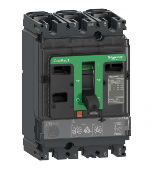 C40N32D400 - Circuit breaker, ComPacT NSX400N, 50kA/415VAC, 3 poles, MicroLogic 2.3 trip unit 400A AC Schneider Electric