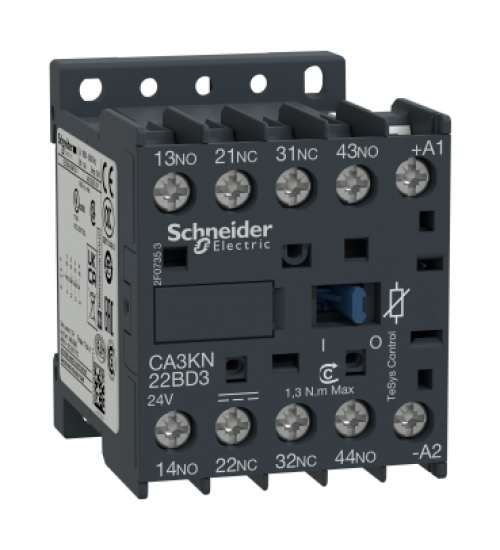 CA3KN22BD3 - TeSys K control relay - 2 NO + 2 NC - <= 690 V - 24 V DC standard coil - Schneider Electric