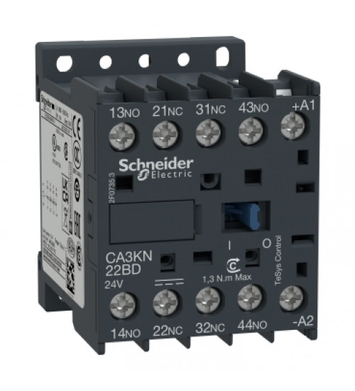 Schneider Electric CA3KN22JD - TeSys K control relay - 2 NO + 2 NC - 690 V - 12 V DC standard coil
