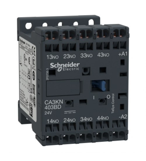 CA3KN403BD - TeSys K control relay - 4 NO - <= 690 V - 24 V DC standard coil - Schneider Electric