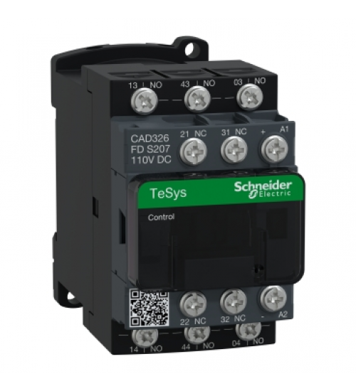CAD326FDS207 - TeSys D control relay - 3 NO + 2 NC - 690 V - 110 V DC standard coil - Schneider Electric