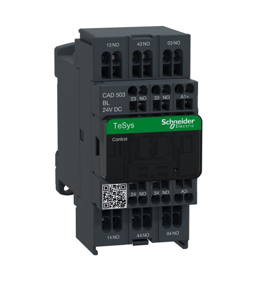 Schneider Electric CAD503BL - TeSys D control relay - 5 NO - 690 V - 24 V DC low consumption coil