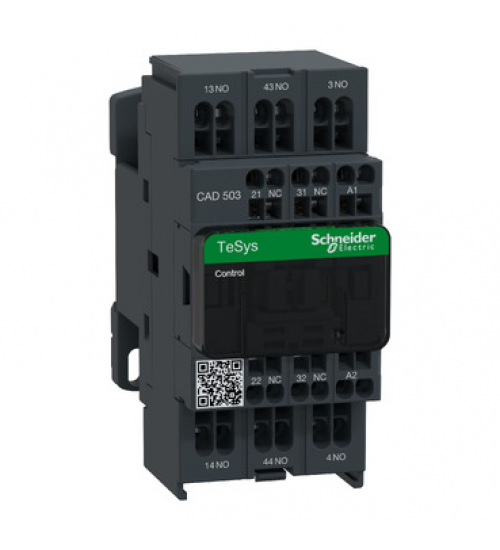CAD503P7 - TeSys Deca control relay - 5 NO - <= 690 V - 230 V AC standard coil - Schneider Electric CAD503P7 - TeSys Deca control relay - 5 NO - <= 690 V - 230 V AC standard coil - Schneider Electric