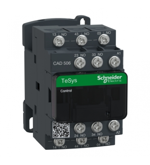 CAD506R7 - TeSys Deca control relay - 5 NO - <= 690 V - 440 V AC standard coil - Schneider Electric CAD506R7 - TeSys Deca control relay - 5 NO - <= 690 V - 440 V AC standard coil - Schneider Electric