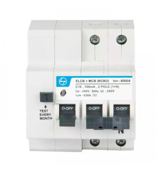 Lauritz Knudsen CB90003OOTO Tripper RCBO(EL+MCB) 6A DP 240V AC 6kA 100mA C Curve