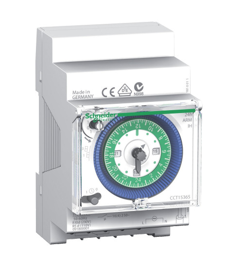 Schneider Electric CCT15365 - Acti 9 - IH - mechanical time switch - 24 h - 200 h memory