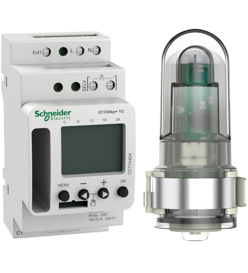 Schneider Electric CCT15494 - Acti 9 IC100kp+ 1C (1 - 99000 lux) SMART programmable twilight switch