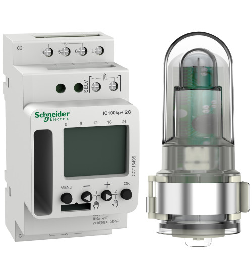 Schneider Electric CCT15495 - Acti 9 IC100kp+ 2C (1 - 99000 lux) SMART programmable twilight switch