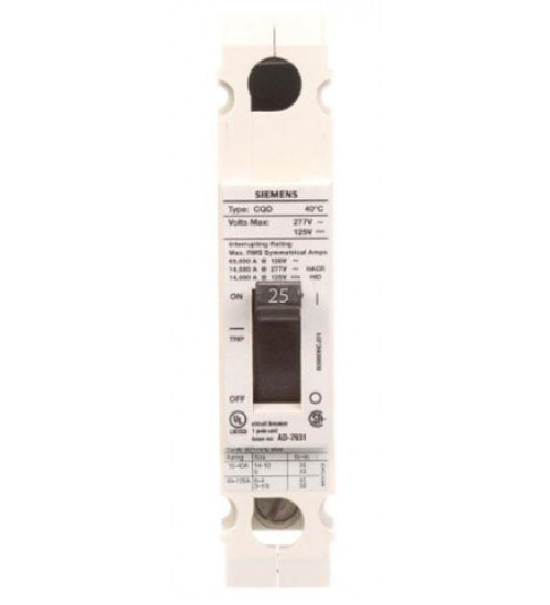 CQD125 - Feed - Thru - 25 Amp - 1 Pole - 277 Volt - Siemens