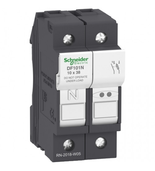 Schneider Electric DF101N - Fuse carrier TeSys DF, 1P+N 32A, fuse size 10 x 38 mm
