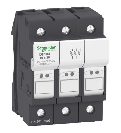 Schneider Electric DF103 - Fuse carrier TeSys DF, 3P 32A, fuse size 10x38 mm