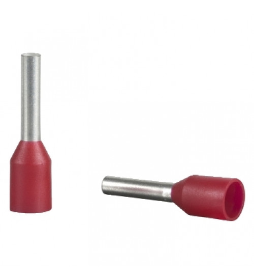 Schneider Electric DZ5CE010 - Cable ends, Linergy TR cable ends, single conductor, red, 1mmÃÂ², medium size, 10 sets of 100