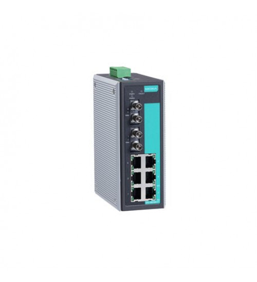 EDS-308-MM-ST-T, EDS-308-MM-ST-T Moxa, Unmanaged Ethernet switch with 6 10/100BaseT(X) ports, 2 100BaseFX multi-mode ports with ST connector, -40 to 75°C operating temperature EDS-308-MM-ST-T, EDS-308-MM-ST-T Moxa, Unmanaged Ethernet switch with 6 10/100BaseT(X) ports, 2 100BaseFX multi-mode ports with ST connector, -40 to 75°C operating temperature