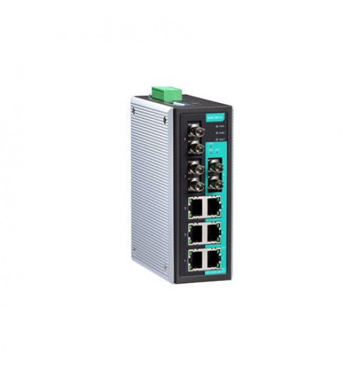 EDS-309-3M-ST, EDS-309-3M-ST Moxa, Unmanaged Ethernet switch with 6 10/100BaseT(X) ports, 3 100BaseFX multi-mode ports with ST connectors, relay output warning, 0 to 60°C operating temperature EDS-309-3M-ST, EDS-309-3M-ST Moxa, Unmanaged Ethernet switch with 6 10/100BaseT(X) ports, 3 100BaseFX multi-mode ports with ST connectors, relay output warning, 0 to 60°C operating temperature