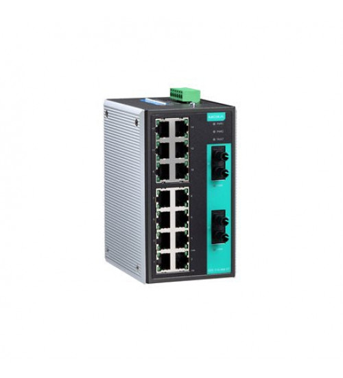 EDS-316-MM-ST-T, EDS-316-MM-ST-T Moxa, Unmanaged Ethernet switch with 14 10/100BaseT(X) ports, 2 100BaseFX multi-mode ports with ST connectors, relay output warning, -40 to 75°C operating temperature EDS-316-MM-ST-T, EDS-316-MM-ST-T Moxa, Unmanaged Ethernet switch with 14 10/100BaseT(X) ports, 2 100BaseFX multi-mode ports with ST connectors, relay output warning, -40 to 75°C operating temperature