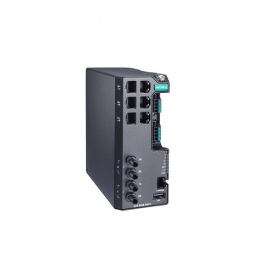 EDS-4008-2MST-LV-T, EDS-4008-2MST-LV-T Moxa, Managed Ethernet switch with 6 10/100BaseT(X) ports, 2 100BaseFX multi-mode ports with ST connectors, dual power supply 12/24/48 VDC, -40 to 75°C operating temperature EDS-4008-2MST-LV-T, EDS-4008-2MST-LV-T Moxa, Managed Ethernet switch with 6 10/100BaseT(X) ports, 2 100BaseFX multi-mode ports with ST connectors, dual power supply 12/24/48 VDC, -40 to 75°C operating temperature