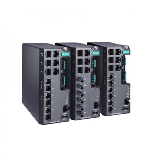 Moxa EDS-4009-3MST-LV-T, Managed Ethernet switch with 6 10/100BaseT(X) ports, 3 100BaseFX multi-mode ports with ST connectors, dual power supply 12/24/48 VDC, -40 to 75°C operating temperature, Electrihub, Electrical store, Electrical supply store Moxa EDS-4009-3MST-LV-T, Managed Ethernet switch with 6 10/100BaseT(X) ports, 3 100BaseFX multi-mode ports with ST connectors, dual power supply 12/24/48 VDC, -40 to 75°C operating temperature, Electrihub, Electrical store, Electrical supply store