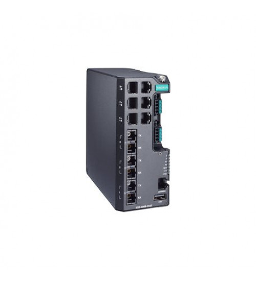 Moxa EDS-4009-3SSC-LV-T, Managed Ethernet switch with 6 10/100BaseT(X) ports, 3 100BaseFX single-mode ports with SC connectors, dual power supply 12/24/48 VDC, -40 to 75°C operating temperature, Electrihub, Electrical store, Electrical supply store Moxa EDS-4009-3SSC-LV-T, Managed Ethernet switch with 6 10/100BaseT(X) ports, 3 100BaseFX single-mode ports with SC connectors, dual power supply 12/24/48 VDC, -40 to 75°C operating temperature, Electrihub, Electrical store, Electrical supply store