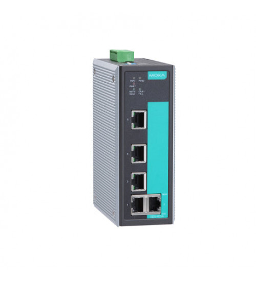 EDS-405A, Entry-level managed Ethernet switch with 5 10/100BaseT(X) ports, -10°C to 60°C operating temperature EDS-405A, Entry-level managed Ethernet switch with 5 10/100BaseT(X) ports, -10°C to 60°C operating temperature