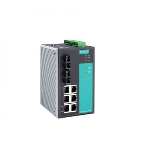 EDS-508A-MM-SC, EDS-508A-MM-SC Moxa, Managed Ethernet switch with 6 10/100BaseT(X) ports, 2 100BaseFX multi-mode ports with SC connectors, 0 to 60°C operating temperature EDS-508A-MM-SC, EDS-508A-MM-SC Moxa, Managed Ethernet switch with 6 10/100BaseT(X) ports, 2 100BaseFX multi-mode ports with SC connectors, 0 to 60°C operating temperature