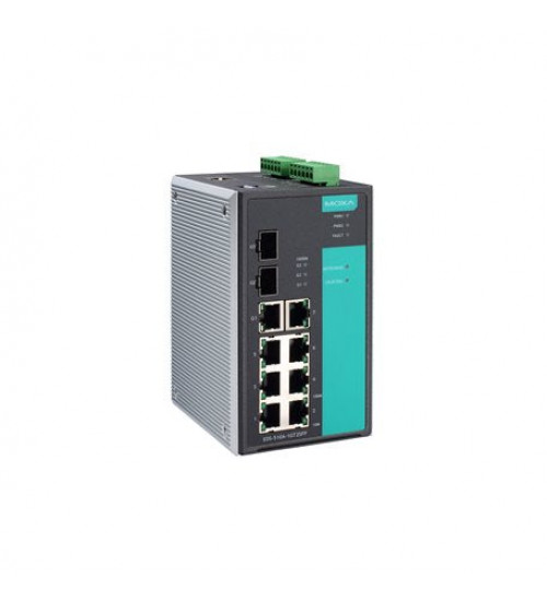 Moxa EDS-510A-1GT2SFP, Managed Gigabit Ethernet switch with 7 10/100BaseT(X) ports, 1 10/100/1000BaseT(X) port,2 SFP slots for adding SFP-1G Series Gigabit Ethernet modules, -40 to 75°C operating temperature, Electrihub, Electrical store, Electrical supply store
