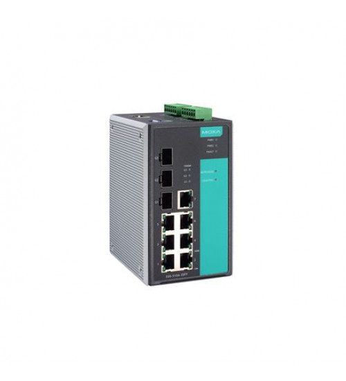 Moxa EDS-510A-3SFP-T, Managed Gigabit Ethernet switch with 7 10/100BaseT(X) ports, 3 SFP slots for adding SFP-1G Series Gigabit Ethernet modules, -40 to 75°C operating temperature, Electrihub, Electrical store, Electrical supply store Moxa EDS-510A-3SFP-T, Managed Gigabit Ethernet switch with 7 10/100BaseT(X) ports, 3 SFP slots for adding SFP-1G Series Gigabit Ethernet modules, -40 to 75°C operating temperature, Electrihub, Electrical store, Electrical supply store