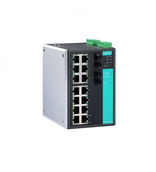 Moxa EDS-516A-MM-ST-T, Managed Ethernet switch with 14 10/100BaseT(X) ports, 2 100BaseFX multi-mode ports with ST connectors, 0 to 60°C operating temperature, Electrihub, Electrical store, Electrical supply store Moxa EDS-516A-MM-ST-T, Managed Ethernet switch with 14 10/100BaseT(X) ports, 2 100BaseFX multi-mode ports with ST connectors, 0 to 60°C operating temperature, Electrihub, Electrical store, Electrical supply store