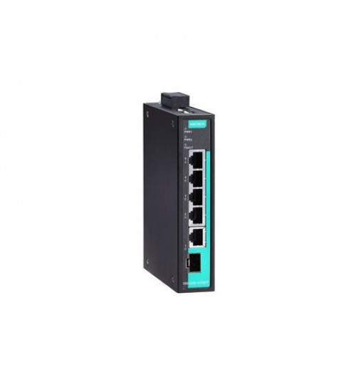 EDS-G205-1GTXSFP-T, EDS-G205-1GTXSFP-T Moxa, Unmanaged full Gigabit Ethernet switch with 4 10/100/1000BaseT(X) ports, 1 combo 10/100/1000BaseT(X) or 100/1000BaseSFP port, -40 to 75°C operating temperature EDS-G205-1GTXSFP-T, EDS-G205-1GTXSFP-T Moxa, Unmanaged full Gigabit Ethernet switch with 4 10/100/1000BaseT(X) ports, 1 combo 10/100/1000BaseT(X) or 100/1000BaseSFP port, -40 to 75°C operating temperature