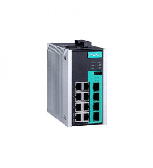 EDS-G512E-4GSFP-T, EDS-G512E-4GSFP-T Moxa, 12-port full Gigabit managed Ethernet switch with 8 10/100/1000BaseT(X) ports, 4 Gigabit SFP slots, -40 to 75°C operating temperature EDS-G512E-4GSFP-T, EDS-G512E-4GSFP-T Moxa, 12-port full Gigabit managed Ethernet switch with 8 10/100/1000BaseT(X) ports, 4 Gigabit SFP slots, -40 to 75°C operating temperature