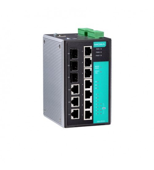 Moxa EDS-P510-T, EDS-P510-T Managed Gigabit Ethernet switch, 3x10/100 ports, 4xPoE ports, 3x10/100/1000 or 100/1000BaseSFP slots combo ports, 40 to 75C, Electrihub, Electrical store, Electrical supply store Moxa EDS-P510-T, EDS-P510-T Managed Gigabit Ethernet switch, 3x10/100 ports, 4xPoE ports, 3x10/100/1000 or 100/1000BaseSFP slots combo ports, 40 to 75C, Electrihub, Electrical store, Electrical supply store