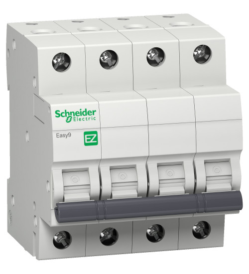 Schneider Electric EZ9F76440 - Miniature circuit breaker, Easy9, 4P, 40 A, C curve, 6000 A
