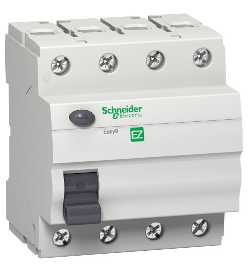 Schneider Electric EZ9R65440 - Easy9 Residual Current Circuit Breaker - 4P - 40A - 300mA - AC type - 415V