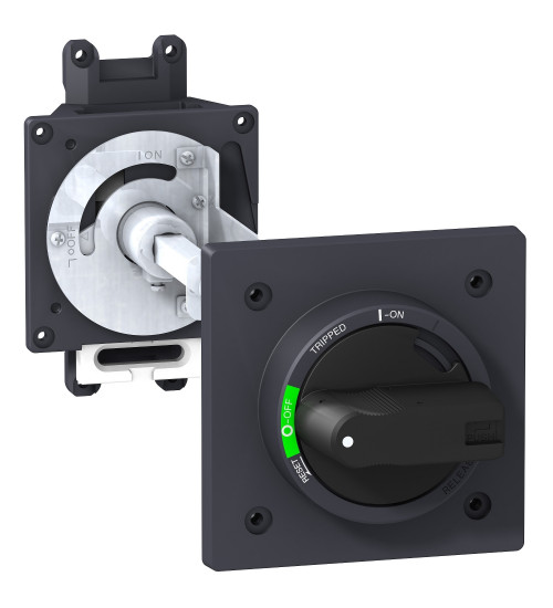 Schneider Electric EZEROTE - Rotary handle - for EZC250, EZCV250 - black hdl black front plate - extended mtg