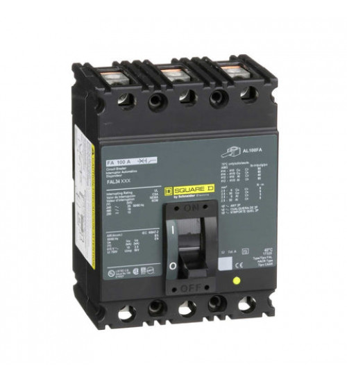 FAL34040 - Circuit breaker, FA, 480V, 40A, 3 pole, shunt trip | Schneider Electric