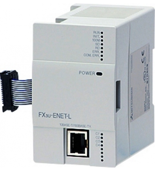 PLC, FX3U Communication module for Ethernet 10/100MBit;RJ45, TCP/IP, MB-support