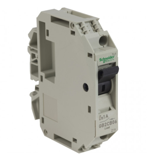 Schneider Electric GB2CB06 - Thermal magnetic circuit breaker, TeSys GB2, 1P, 1 A, Icu 50 kA@240 V