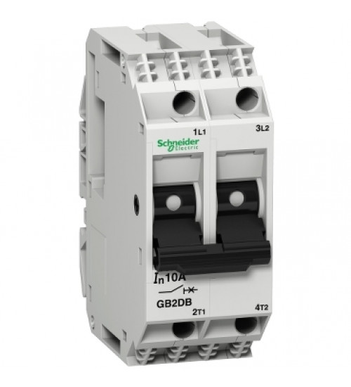 Schneider Electric GB2DB08 - Thermal magnetic circuit breaker, TeSys GB2, 2P, 3 A, Icu 3 kA@415 V