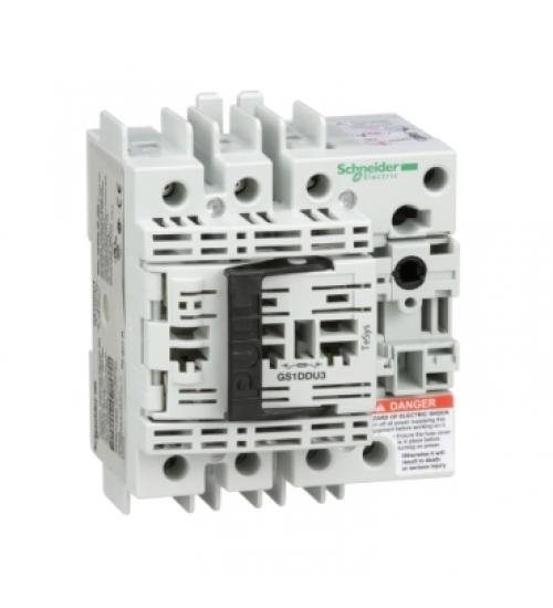 Schneider Electric GS1DDU3 - TeSys GS - switch-disconnector-fuse - 3 P - UL 30 A - fuse size CC Schneider Electric GS1DDU3 - TeSys GS - switch-disconnector-fuse - 3 P - UL 30 A - fuse size CC