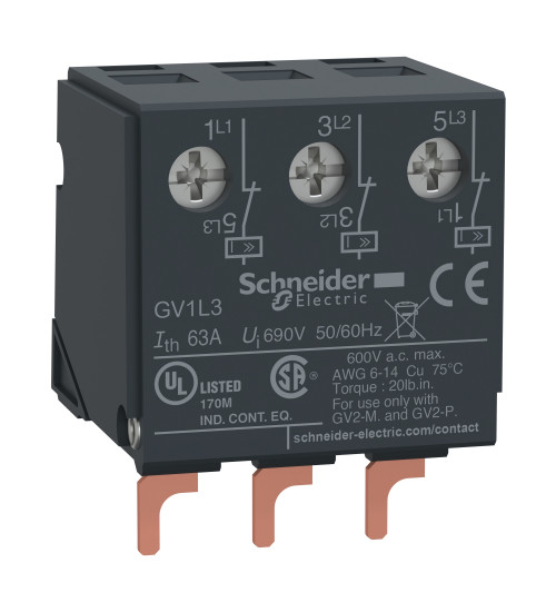 Schneider Electric GV1L3 - Current limiter module, TeSys GV2, on device mounting