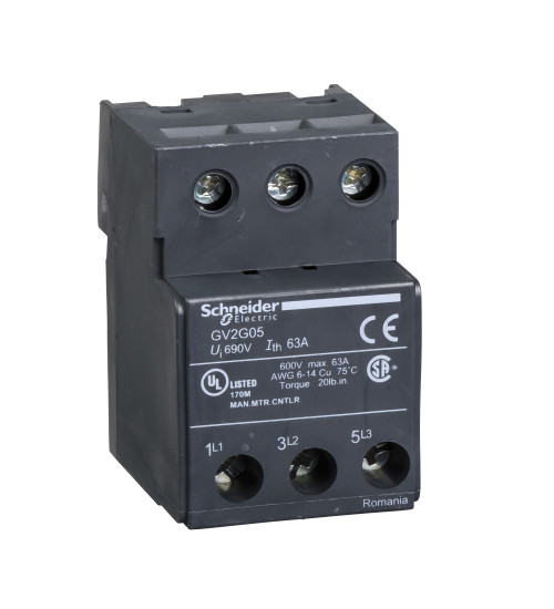 Schneider Electric GV2G05 - TeSys GV2, TeSys D & TeSys U - terminal block - 3P - for GV1L3