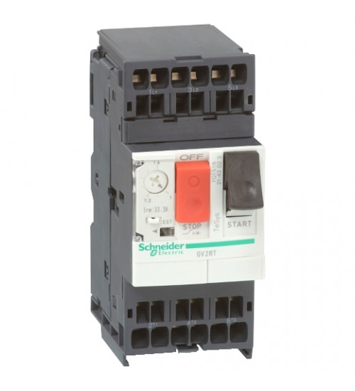 Schneider Electric GV2RT163 - Motor circuit breaker, TeSys GV2, 3P, 9-14 A, thermal magnetic, spring terminals
