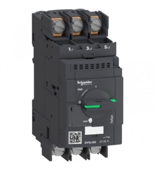 Schneider Electric GV3L326 - Motor circuit breaker, TeSys GV3, 3P, 32 A, magnetic, rotary handle, lugs terminals